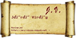 Járó Virág névjegykártya