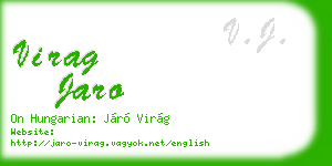 virag jaro business card